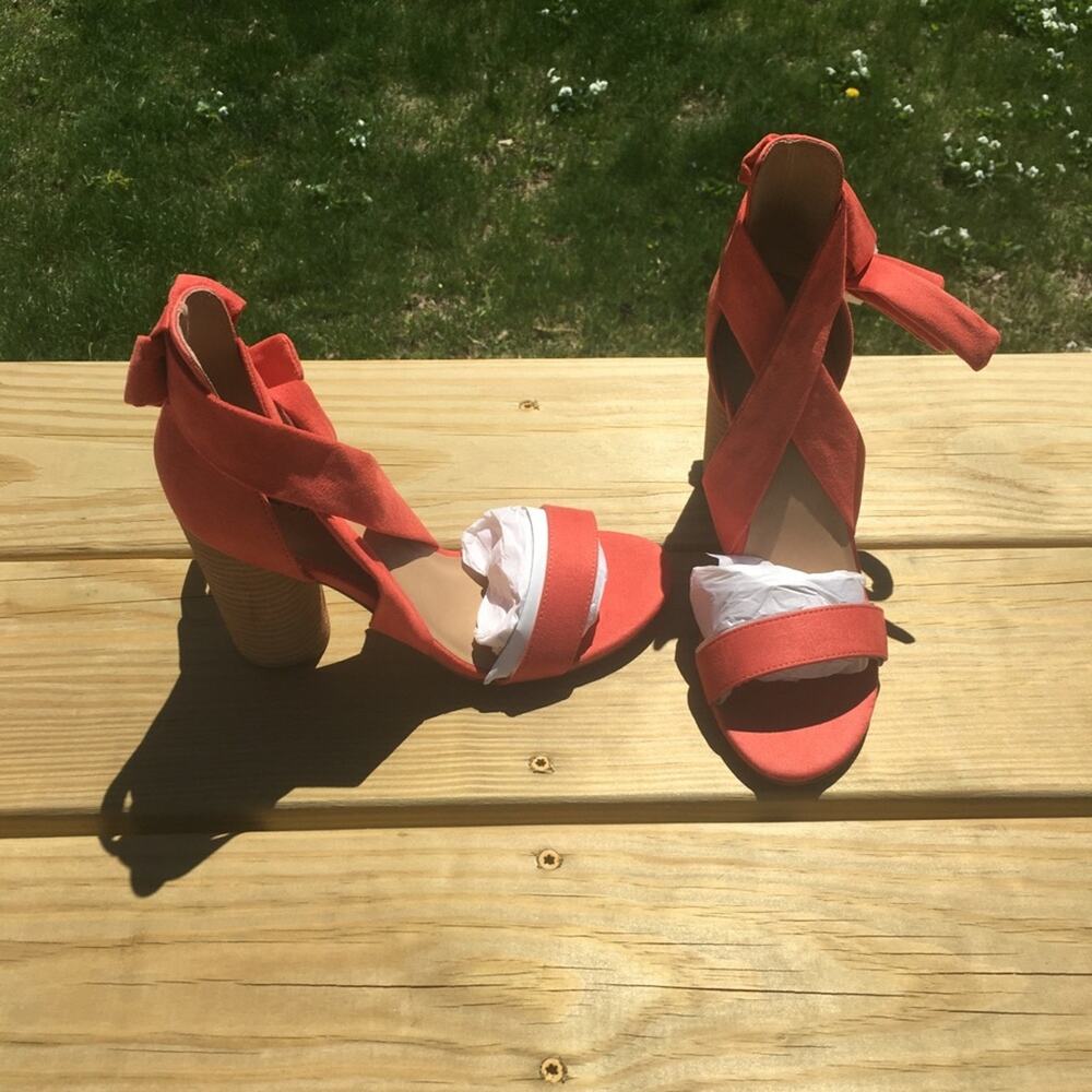 Call It Spring Defuria Ankle Wrap Sandal Orange 9 - Picture 14 of 14